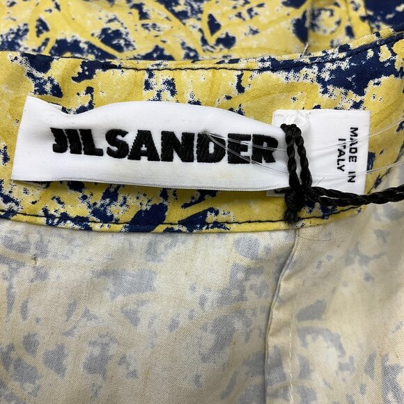 Jil Sander Yellow / Blue Printed Cotton Top - Picture 4 of 6